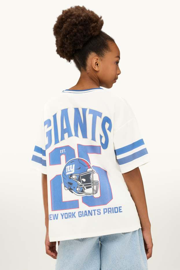Děti - dívky - New York Giants - tričko s krátkým rukávem - bílá/modrá