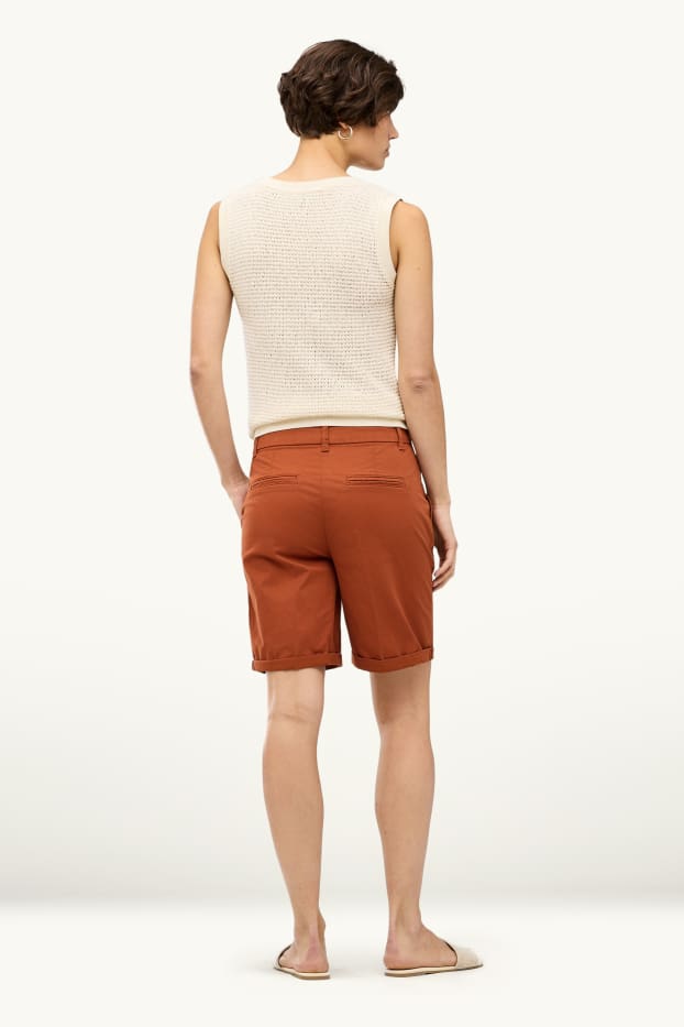 Femmes - Bermudas - mid waist - marron