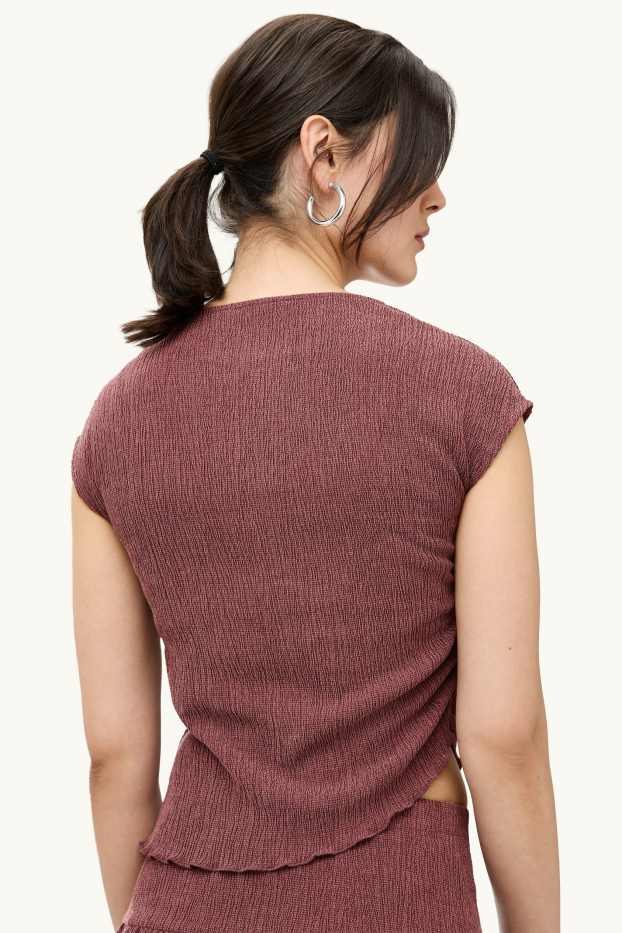 Damen - T-Shirt - bordeaux