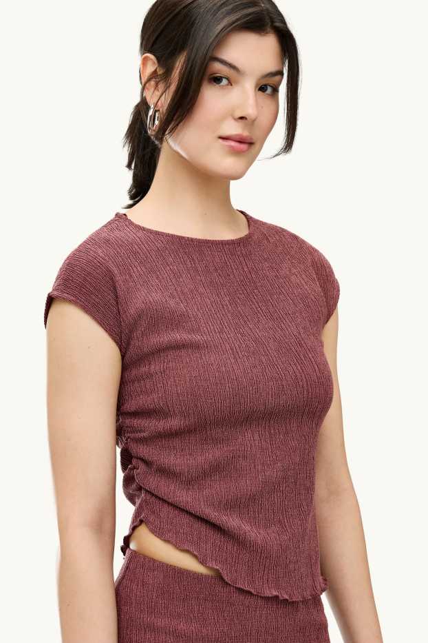 Damen - T-Shirt - bordeaux