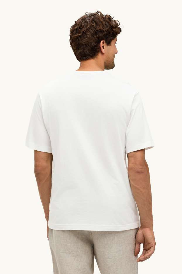 Herren - T-Shirt - Relaxed Fit - weiß