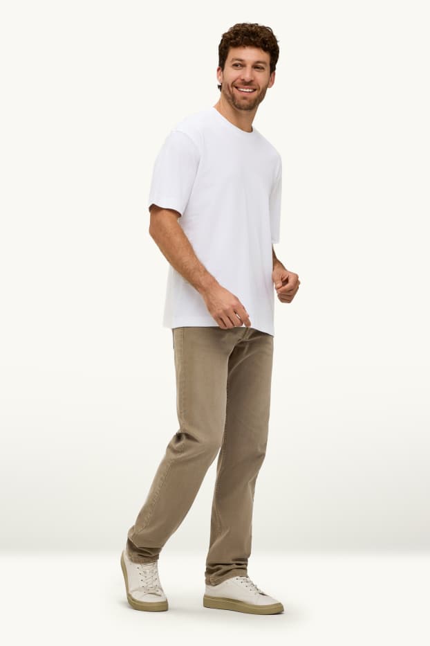 Men - Straight jeans - denim-brown