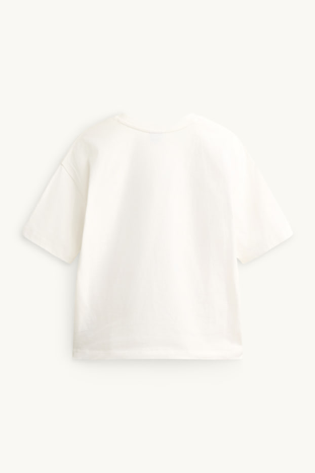 Dzieci dziewczynki - T-shirt - kremowobiały