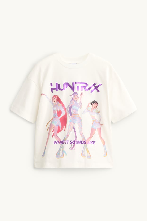 Dzieci dziewczynki - T-shirt - kremowobiały
