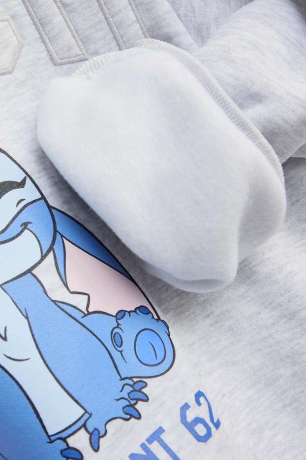 Enfants filles - Lilo & Stitch - sweat à capuche - gris clair chiné