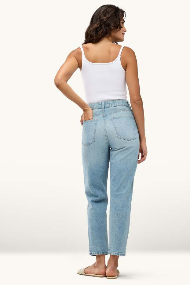 Damen - Mom Jeans - High Waist - helljeansblau