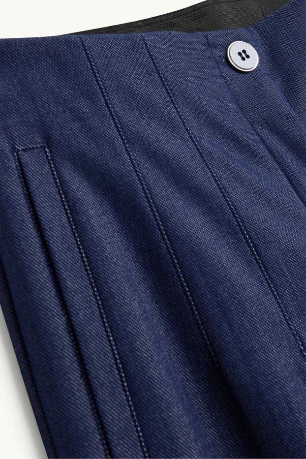 Dames - Pantalon - high waist - tapered fit - denim look - jeansblauw