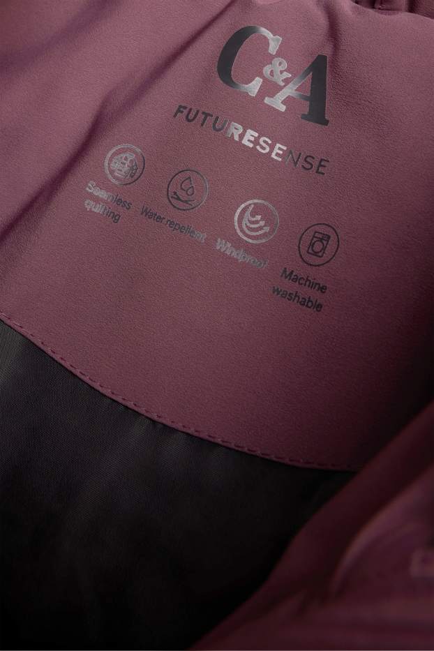 Kinder Mädchen - Funktions-Steppjacke mit Kapuze - gefüttert - lila