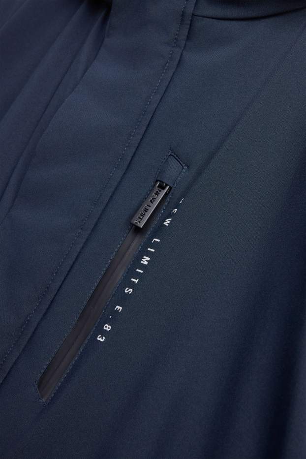 Enfants garçons - Veste à capuche - finition déperlante - bleu foncé