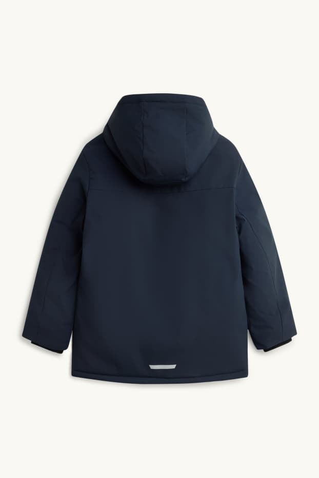 Enfants garçons - Veste à capuche - finition déperlante - bleu foncé