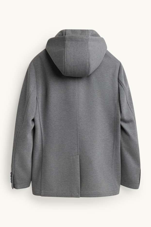 Home - Americana combinable amb caputxa - regular fit - estil 2 en 1 - gris
