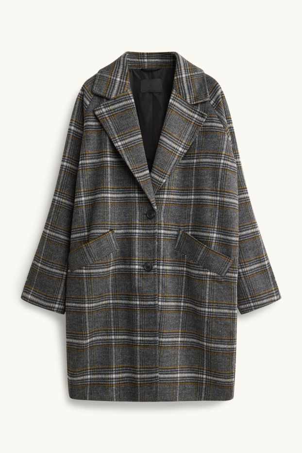 Dona - Abric - de quadres - gris/groc