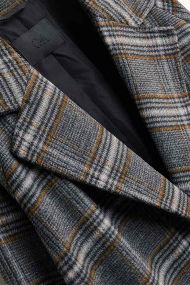 Dona - Abric - de quadres - gris/groc