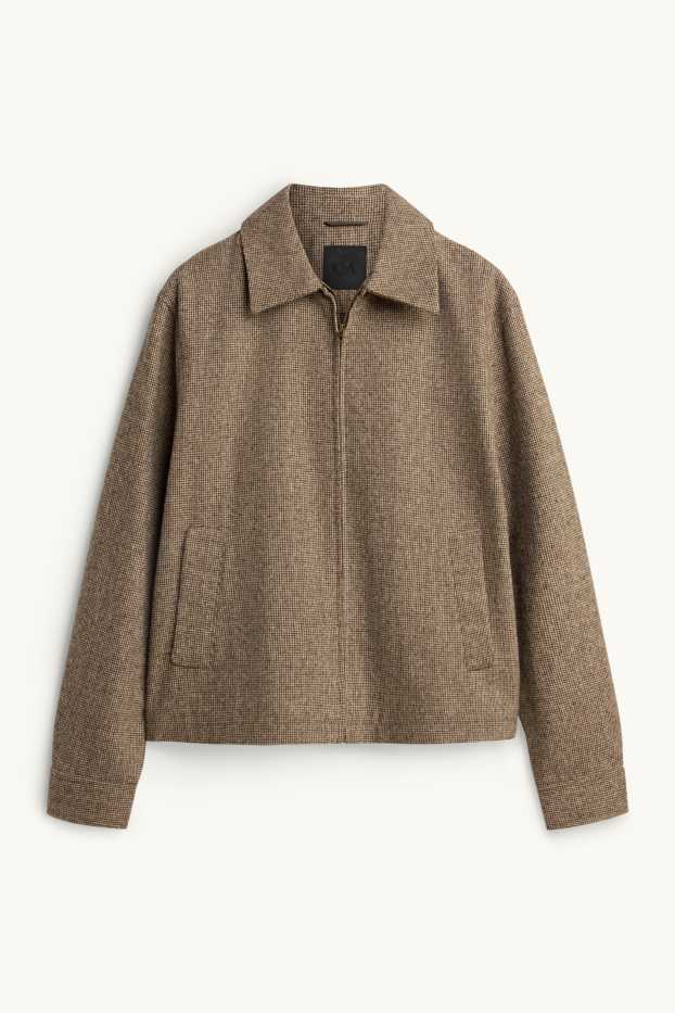 Herren - Hemdjacke - Relaxed Fit - Kent - kariert - beige / braun