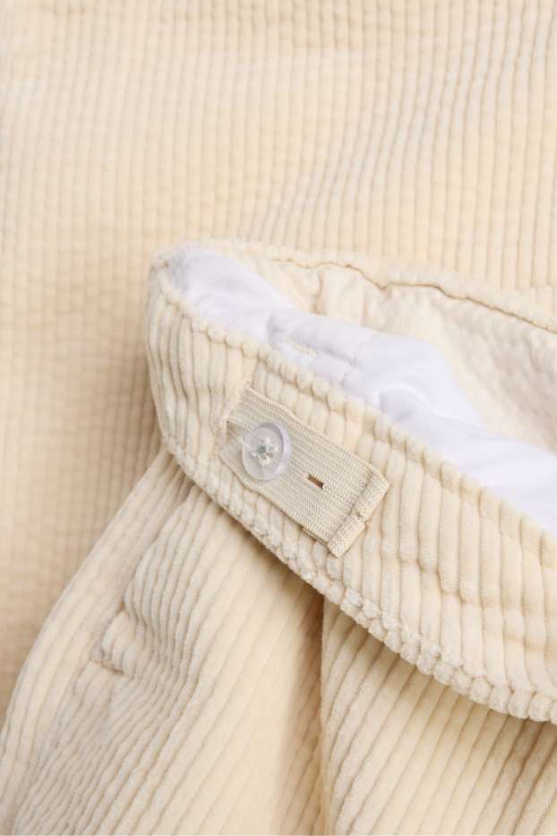 Kinderen: meisjes - Broek van corduroy, met riem - beige / bruin