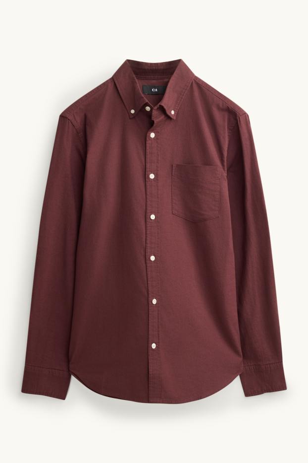 Men - Shirt - bordeaux