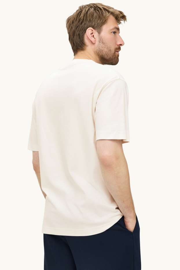 Heren - T-shirt - relaxed fit - wit