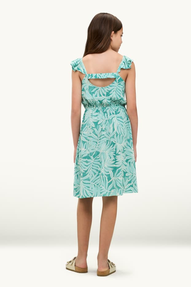 Nena - Plantes - vestit - turquesa