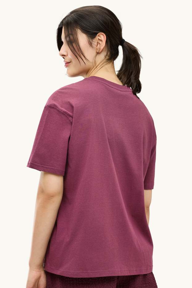 Damen - T-Shirt - Oversized - rot
