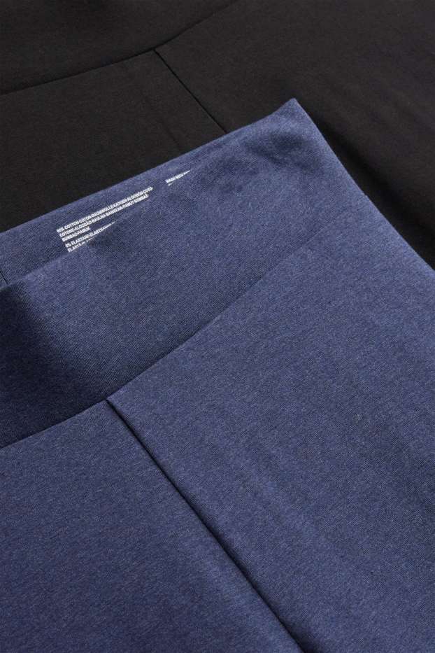 Dames - Set van 2 - straight legging - blauw / zwart