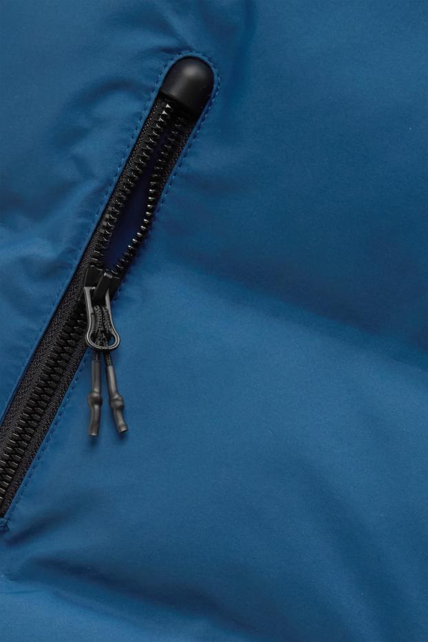 Kinder Buben - Funktions-Steppjacke mit Kapuze - gefüttert - blau