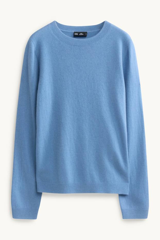 Damen - Kaschmir-Pullover - blau