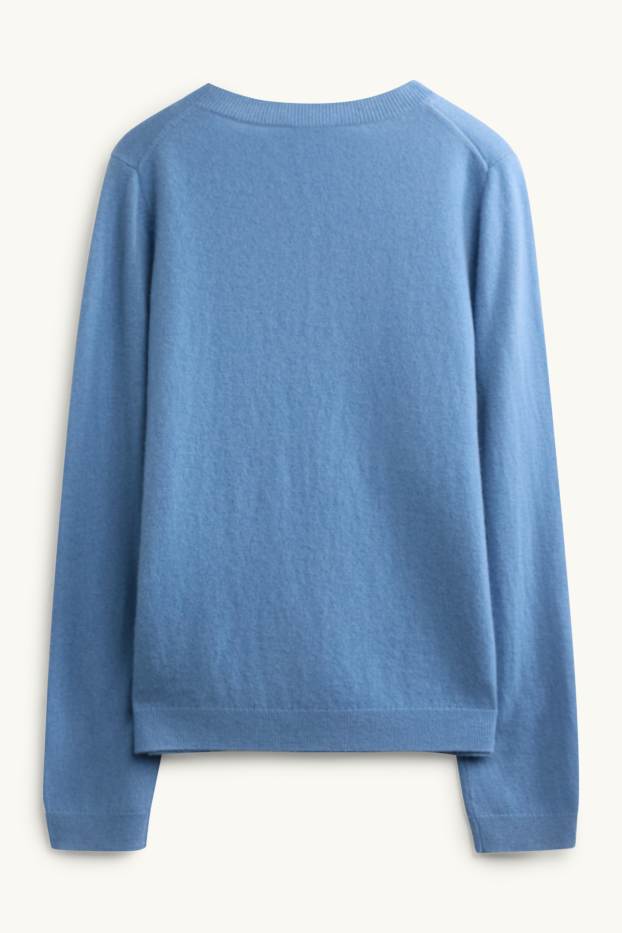 Damen - Kaschmir-Pullover - blau