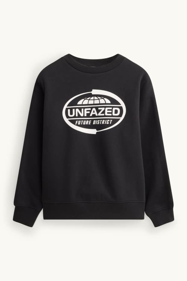 Kinder Buben - Sweatshirt - schwarz / weiß