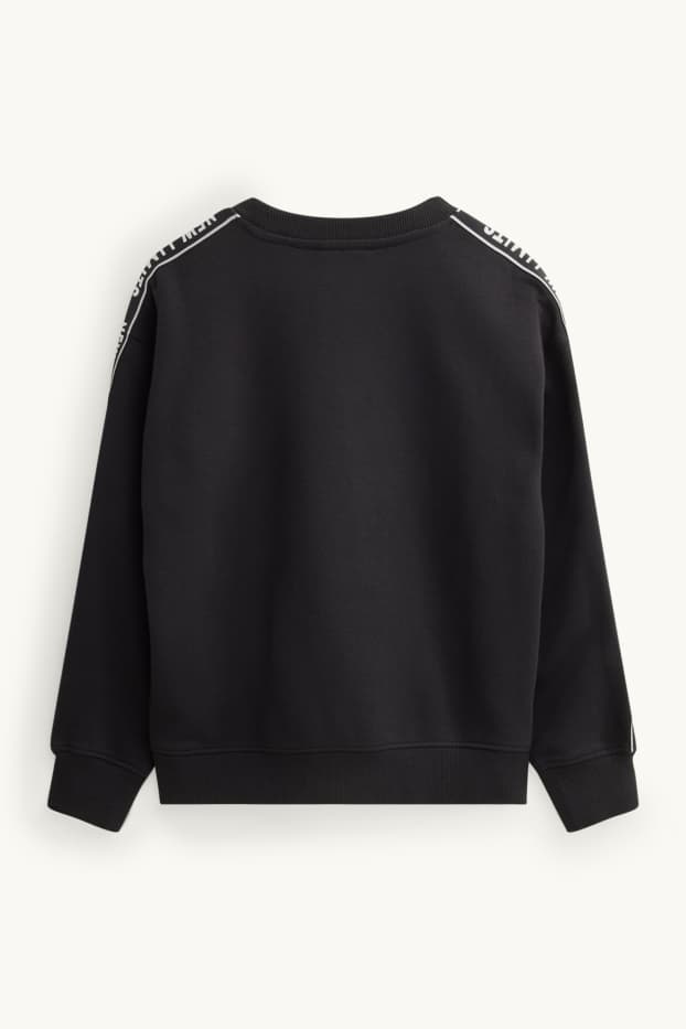 Kinder Buben - Sweatshirt - schwarz / weiß