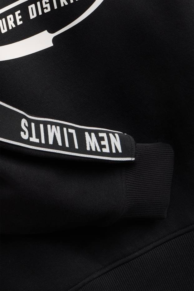 Kinder Buben - Sweatshirt - schwarz / weiß