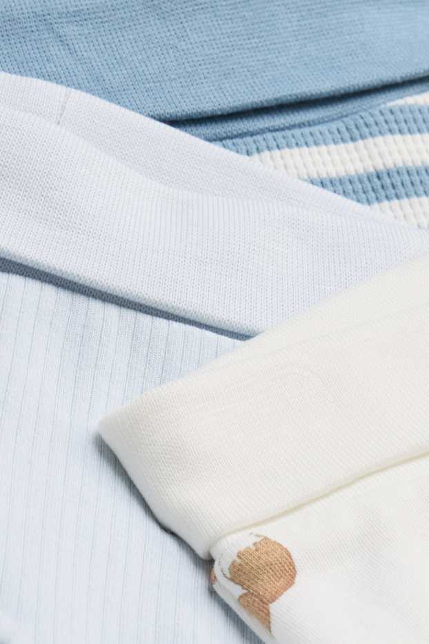 Baby: jongens - Set van 3 - vos en sterretje - babypyjamabroek - blauw