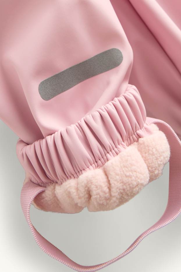Bébés filles - Pomme - pantalon de pluie bébé - doublé - imperméable - rose