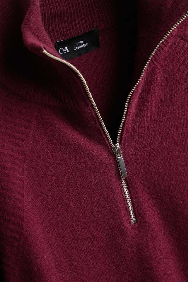 Damen - Kaschmir-Pullover - bordeaux