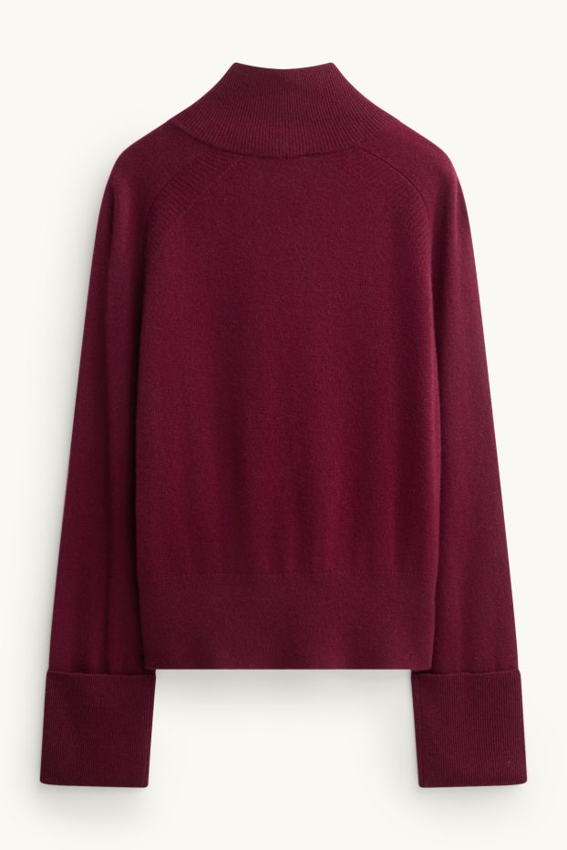 Damen - Kaschmir-Pullover - bordeaux