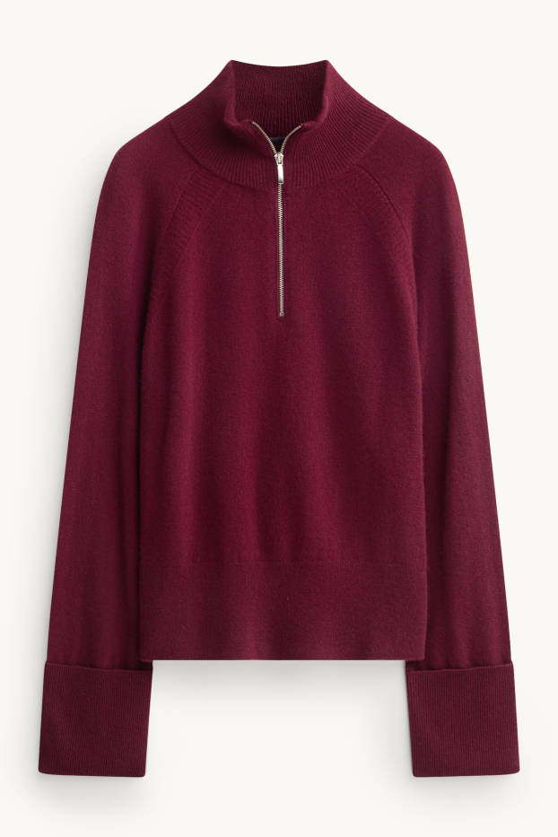Damen - Kaschmir-Pullover - bordeaux