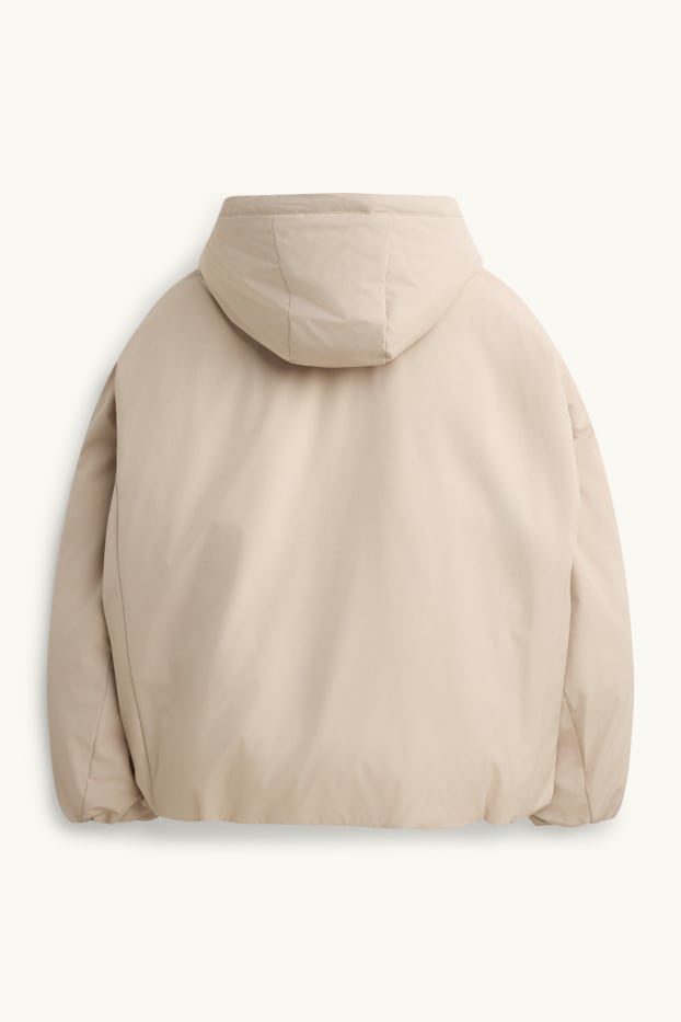 Men - Jacket with hood - lined - beige