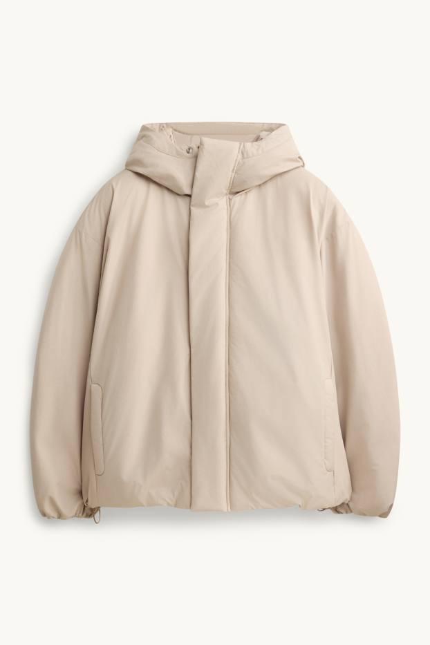 Men - Jacket with hood - lined - beige