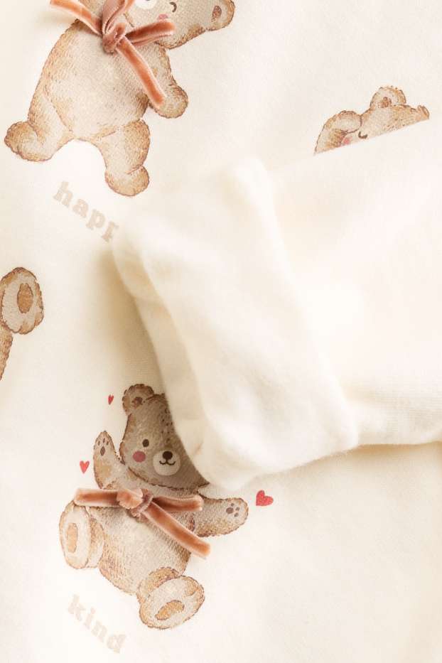 Baby Mädchen - Bärchen - Baby-Sweatshirt - cremeweiss