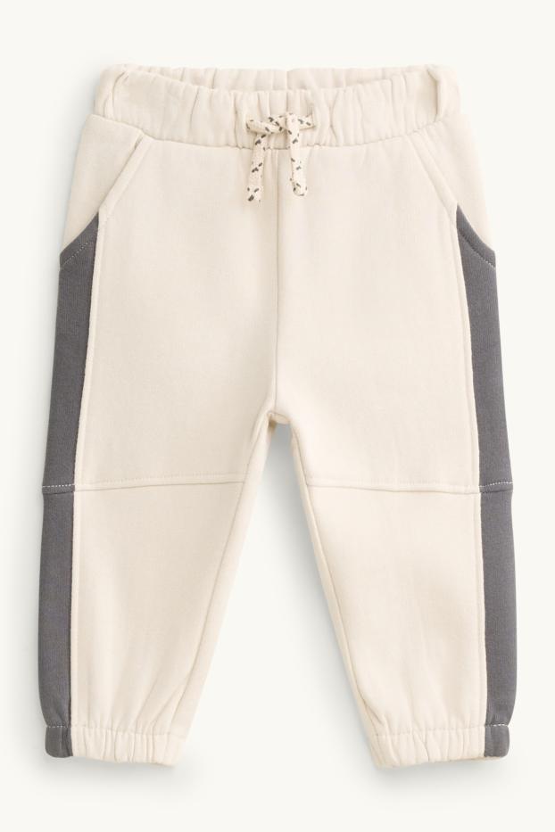 Baby Buben - Baby-Jogginghose - grau / beige