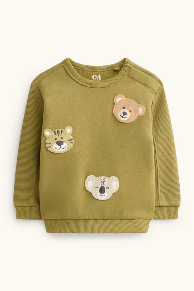 Bébés garçons - Animaux sauvages - sweat bébé - vert