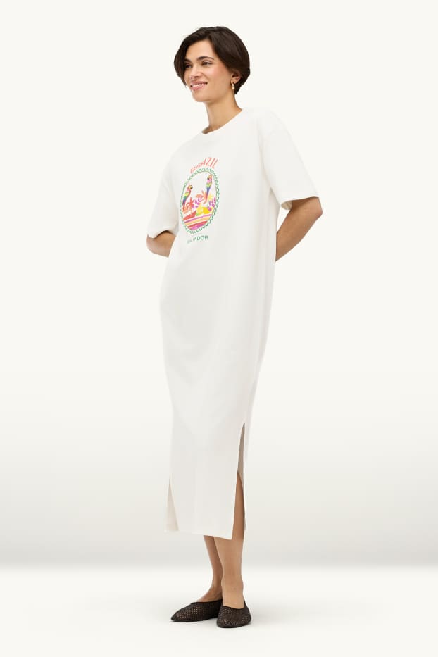 Donna - Vestito a t-shirt - bianco