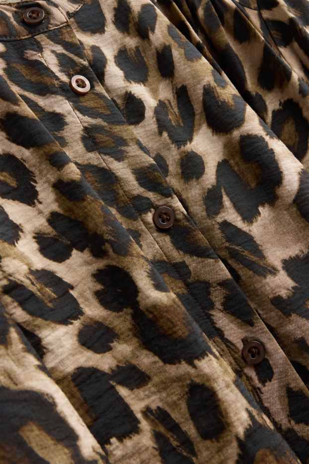 Donna - Blusa - stampa leopardata - beige / marrone