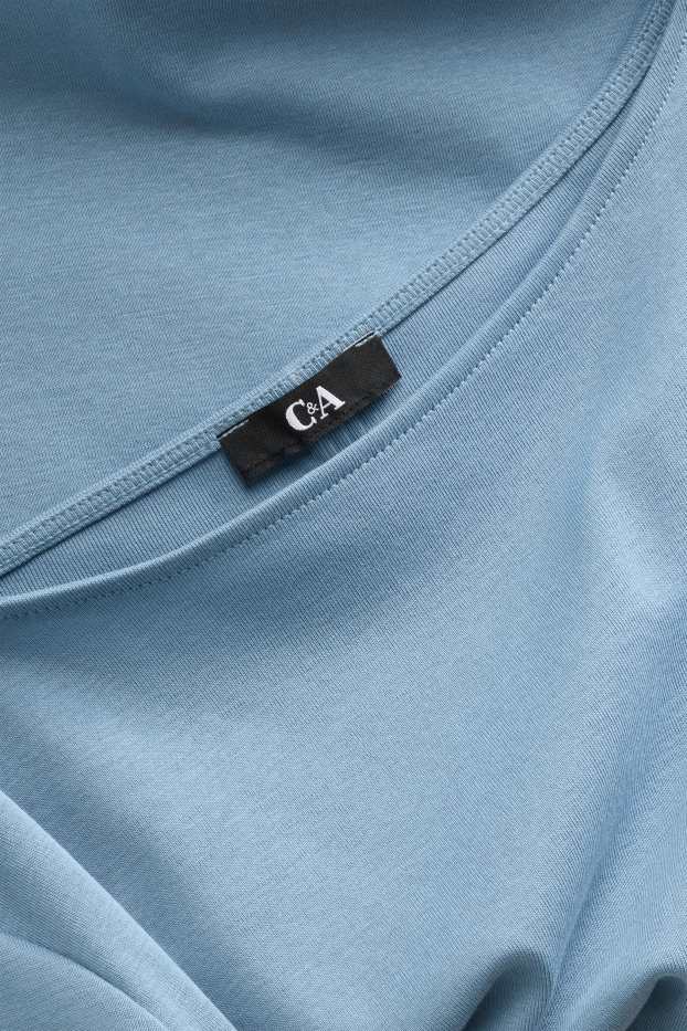 Femei - Tricou cu mânecă lungă - slim fit - albastru deschis
