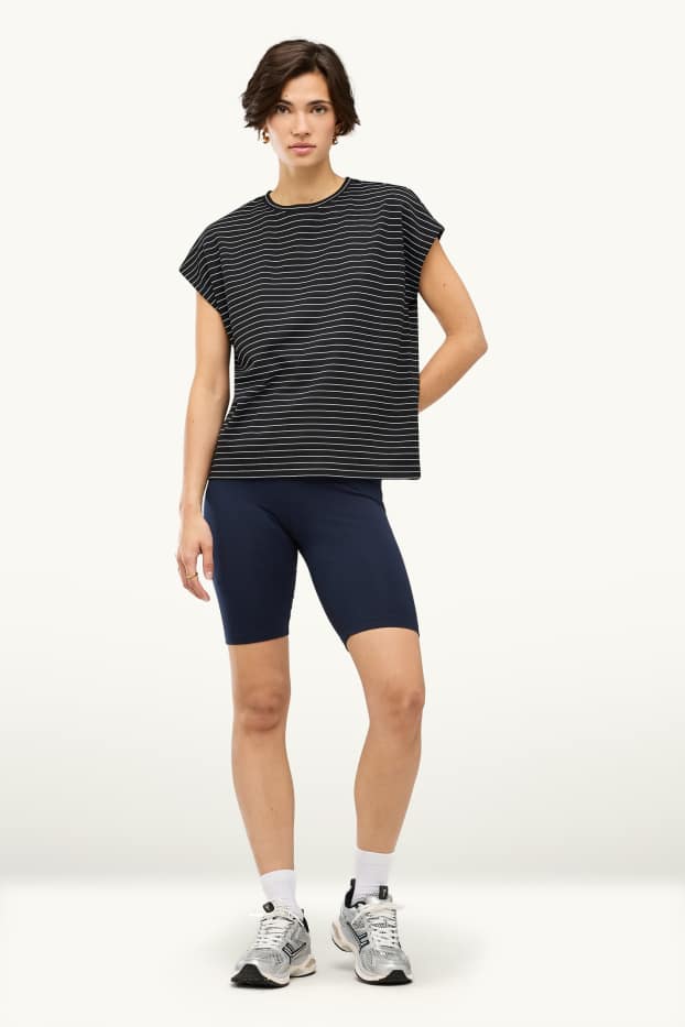 Donna - Confezione da 2 - shorts stile ciclista - nero