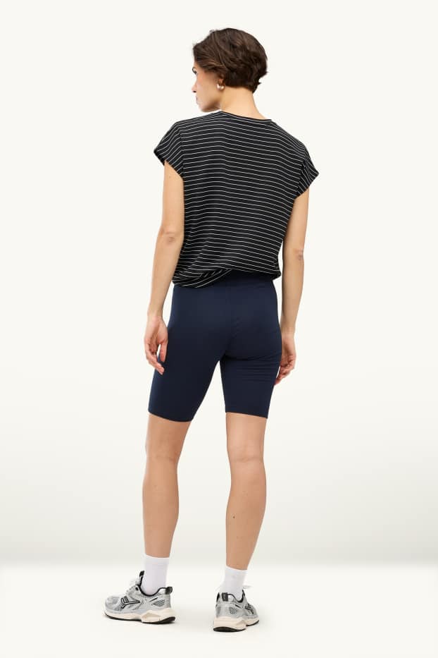 Donna - Confezione da 2 - shorts stile ciclista - nero