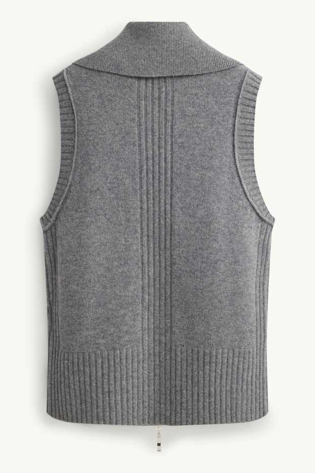 Dona - Armilla de punt de mitja amb component de caixmir - mescla de llana - gris jaspiat