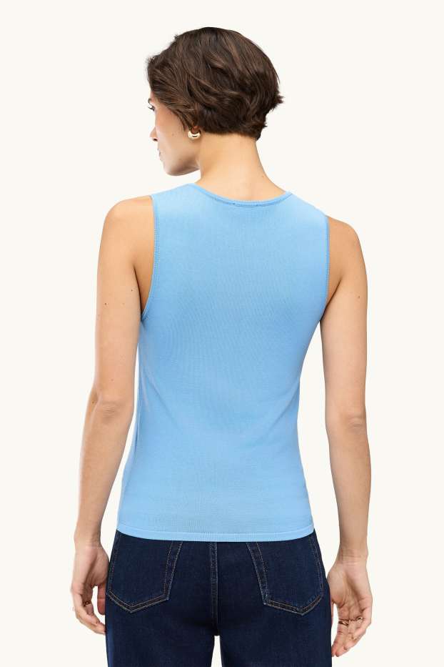 Damen - Pullunder - hellblau