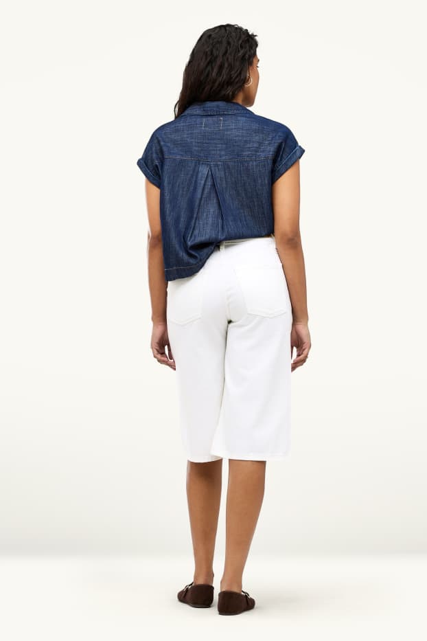 Damen - Jorts - High Waist - weiß