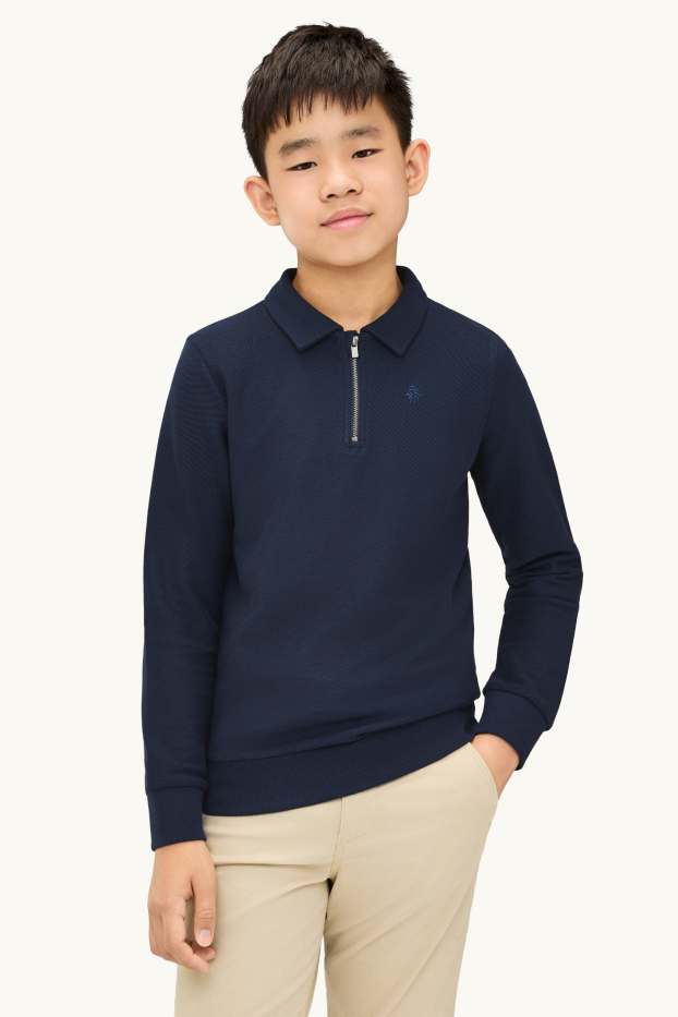 Children Boys - Lion - sweatshirt - dark blue