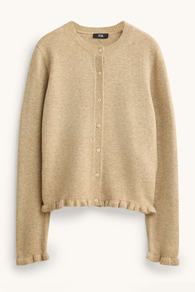 Damen - Strickjacke - beige